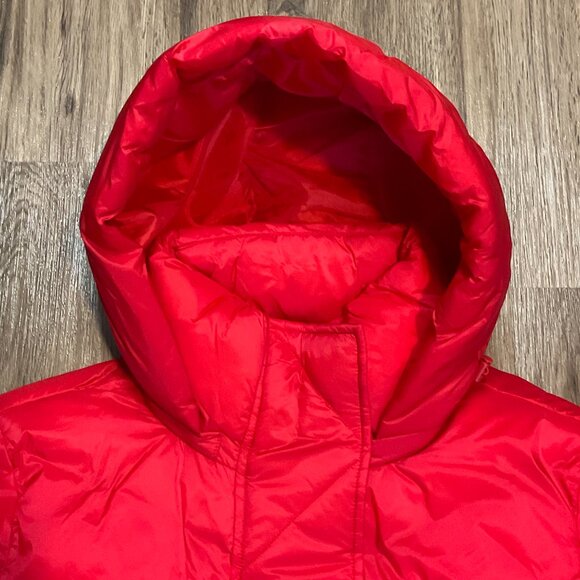 BCBG BCBGeneration Womens Red Ladies Hooded Puffer Quilt Jacket Coat Size Small - Picture 4 of 11